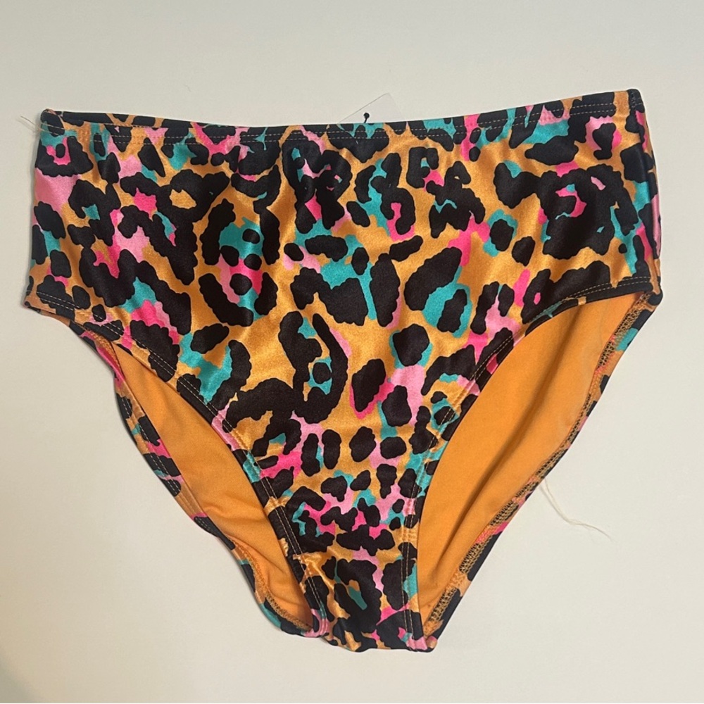 Art Class Multi Leopard Print Kids XL Size 14 Bikini Bottoms Girl’s Swimsuit